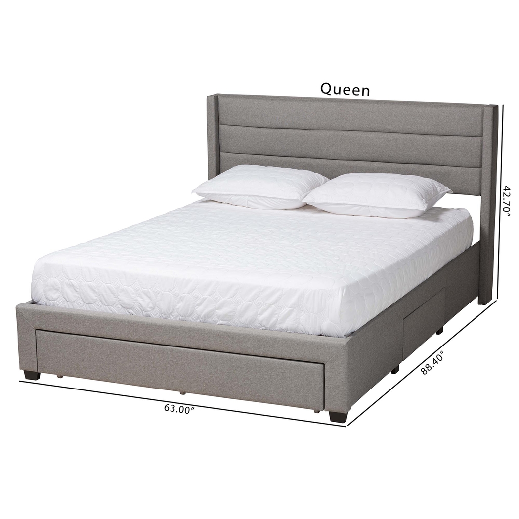 Linnaean Light Gray Queen Bed - Thumbnail - Image 13
