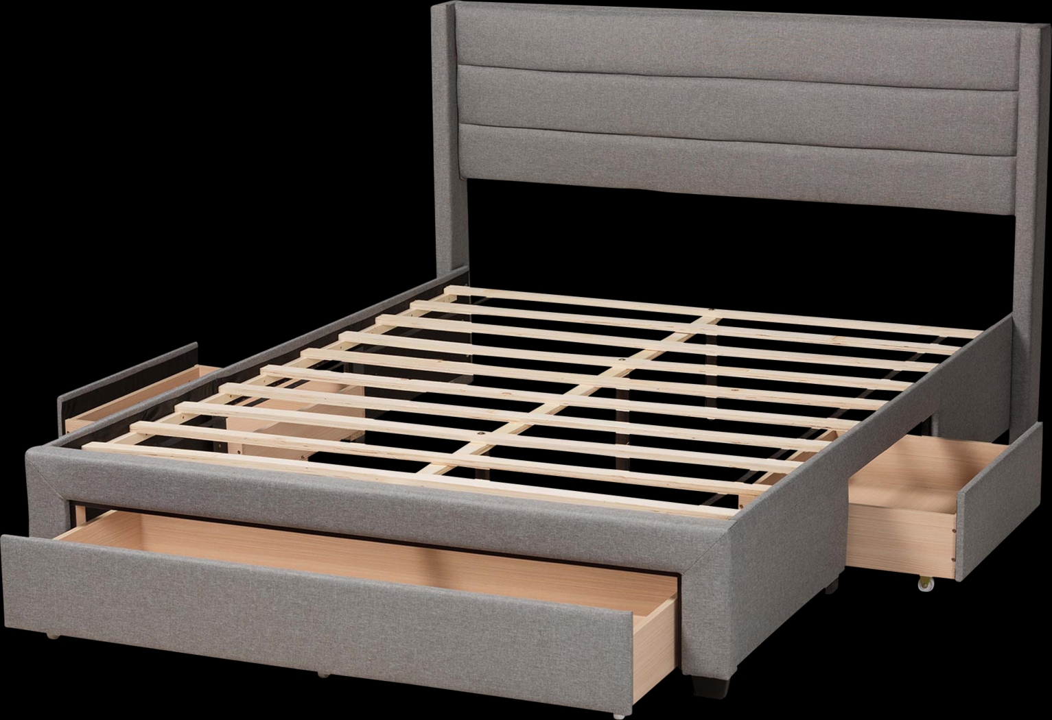 Linnaean Light Gray Queen Bed - Thumbnail - Image 6