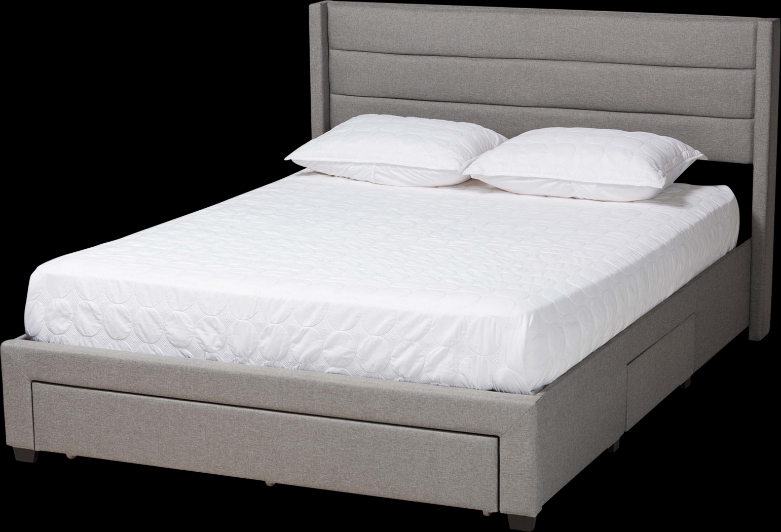 Linnaean Light Gray Queen Bed - Thumbnail - Image 1