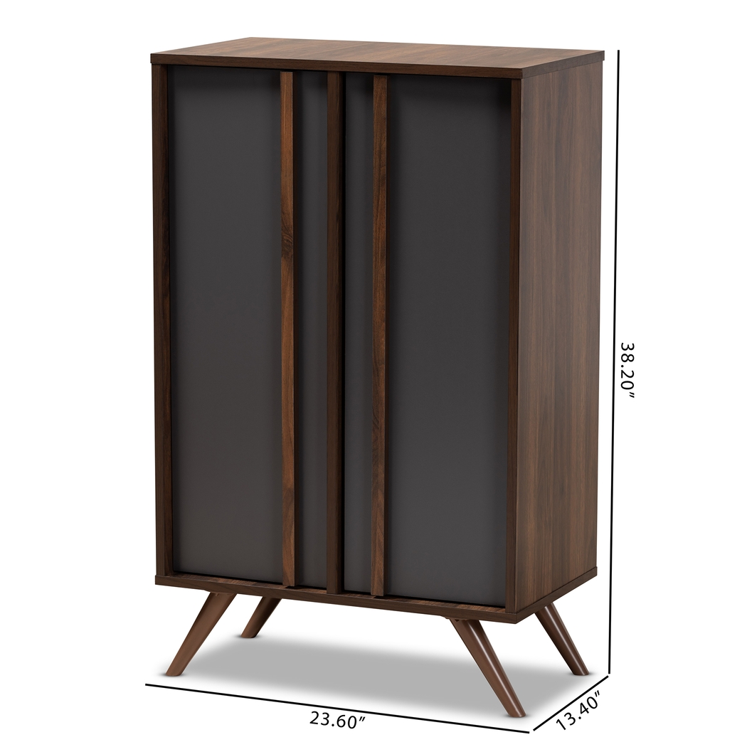 Linnis MILL Walnut Dark Wood Accent Cabinet | Rooms to Go