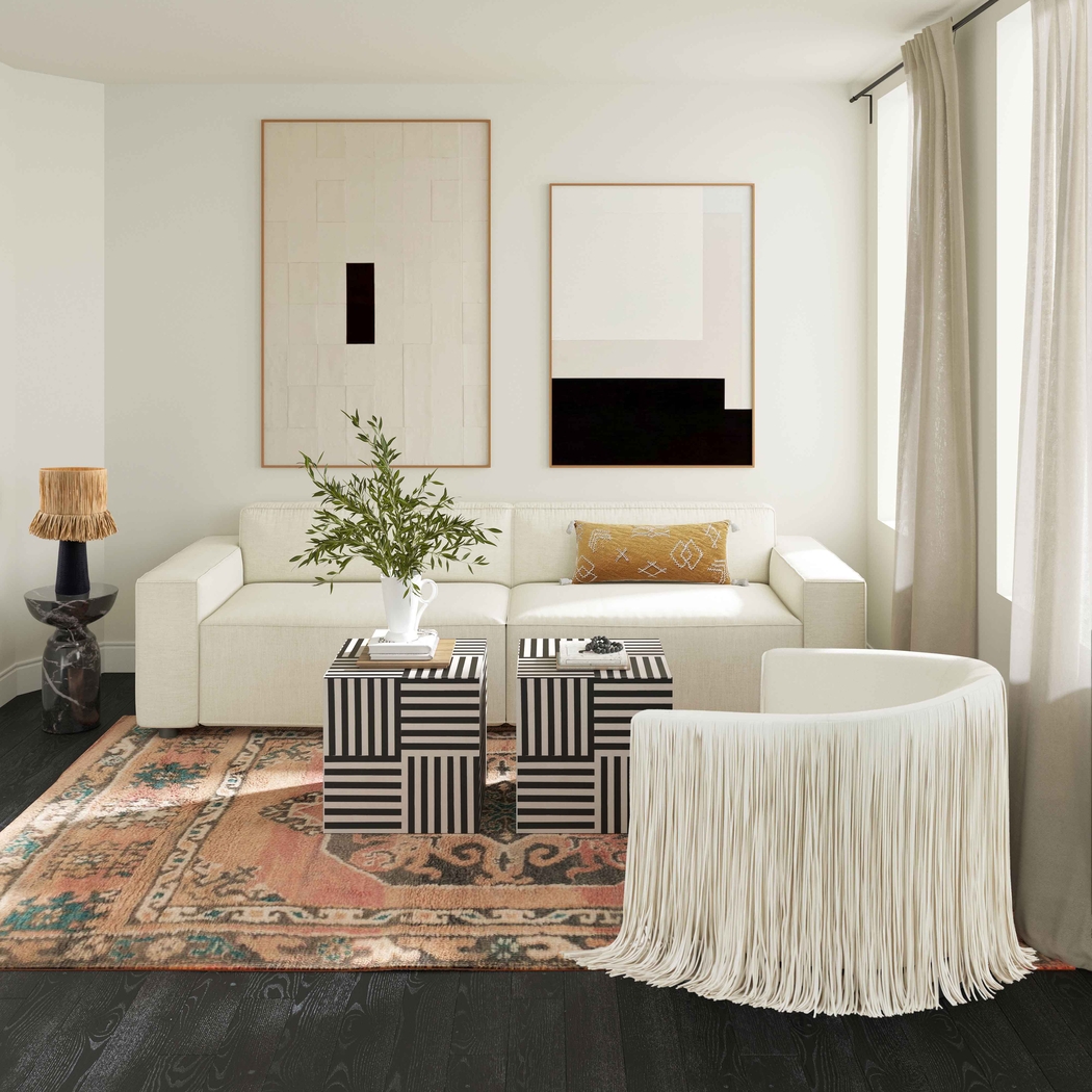 Linnwood Ivory Swivel Accent Chair - Thumbnail - Image 2