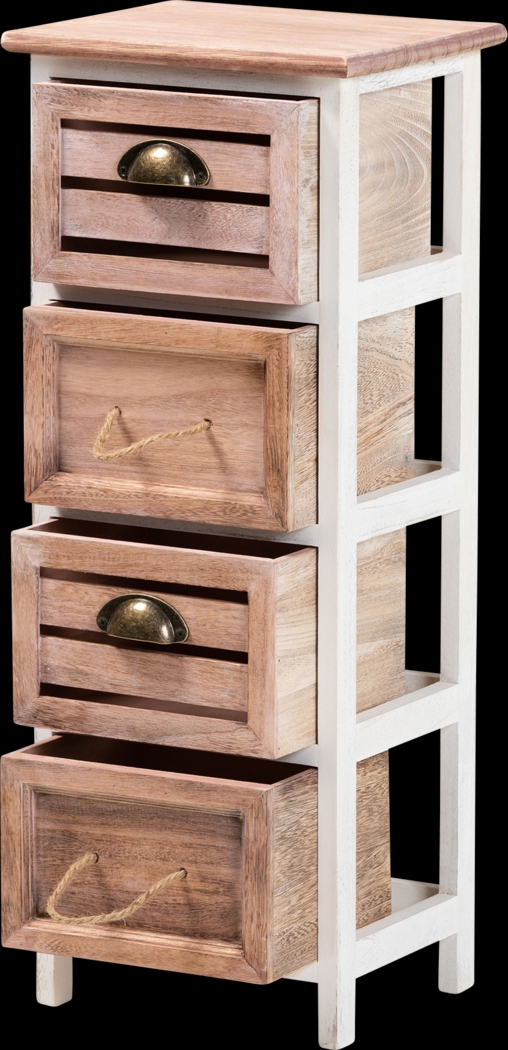 Linretta White Small 4 Drawer Accent Cabinet - Thumbnail - Image 2