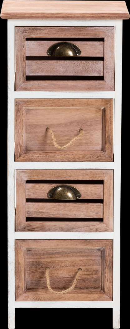 Linretta White Small 4 Drawer Accent Cabinet - Thumbnail - Image 3