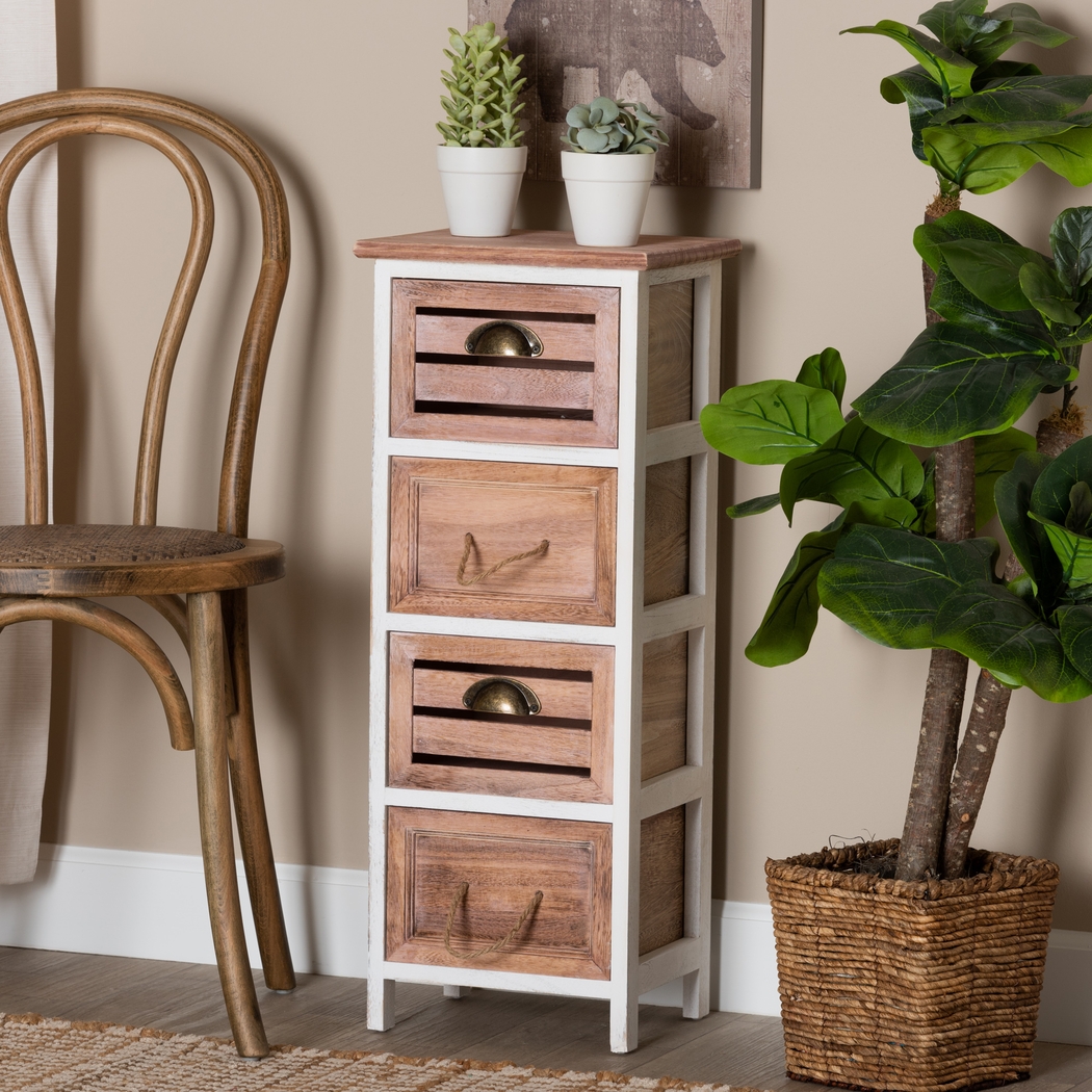 Linretta White Small 4 Drawer Accent Cabinet - Thumbnail - Image 7