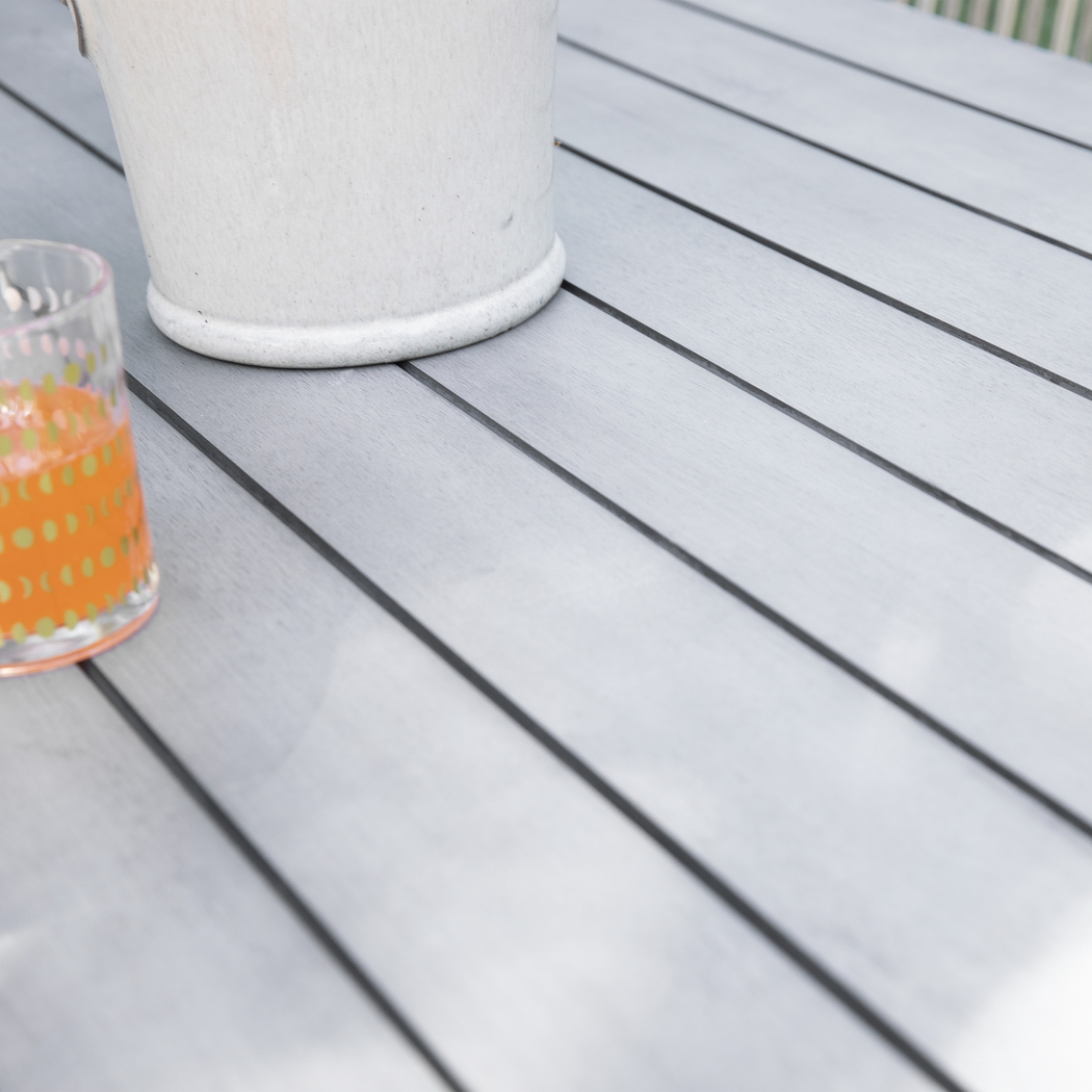 Linten Gray Outdoor Dining Table - Thumbnail - Image 3