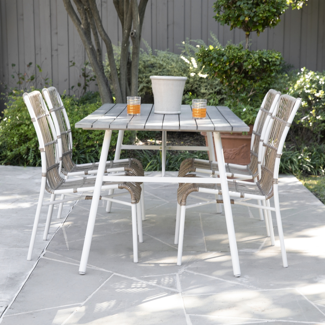 Linten Gray Outdoor Dining Table - Thumbnail - Image 4