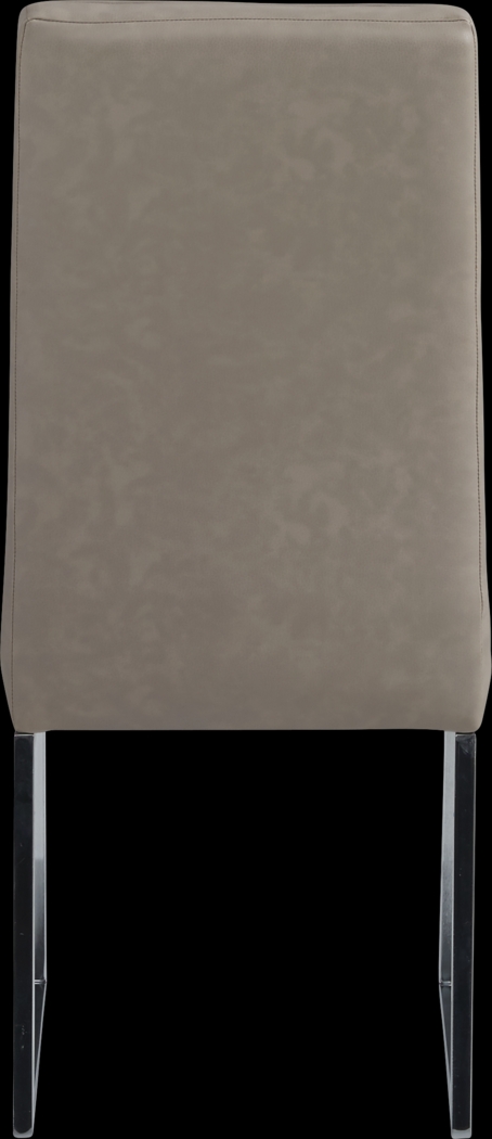 Wyndhall Chrome 5 Pc Rectangle Dining Room with Gray Chairs - Thumbnail - Image 5