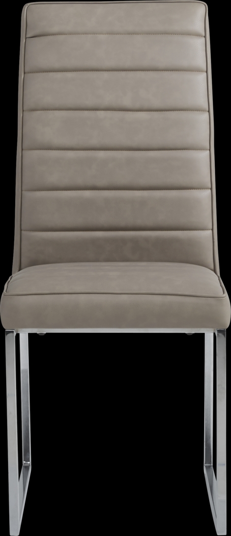 Wyndhall Chrome 5 Pc Rectangle Dining Room with Gray Chairs - Thumbnail - Image 4