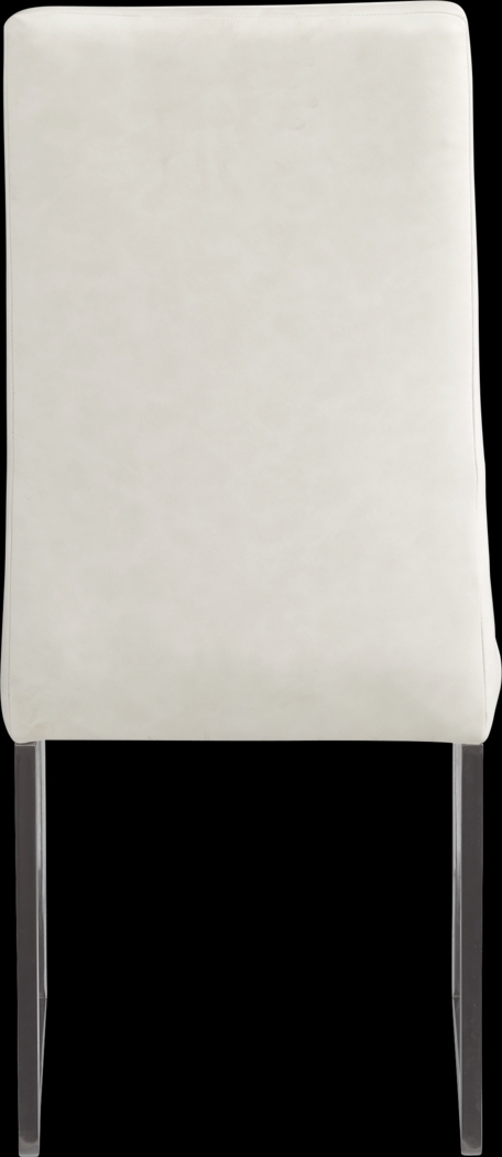 Linton Park Silver 5 Pc Round Dining Set with Off-White Chairs - Thumbnail - Image 5