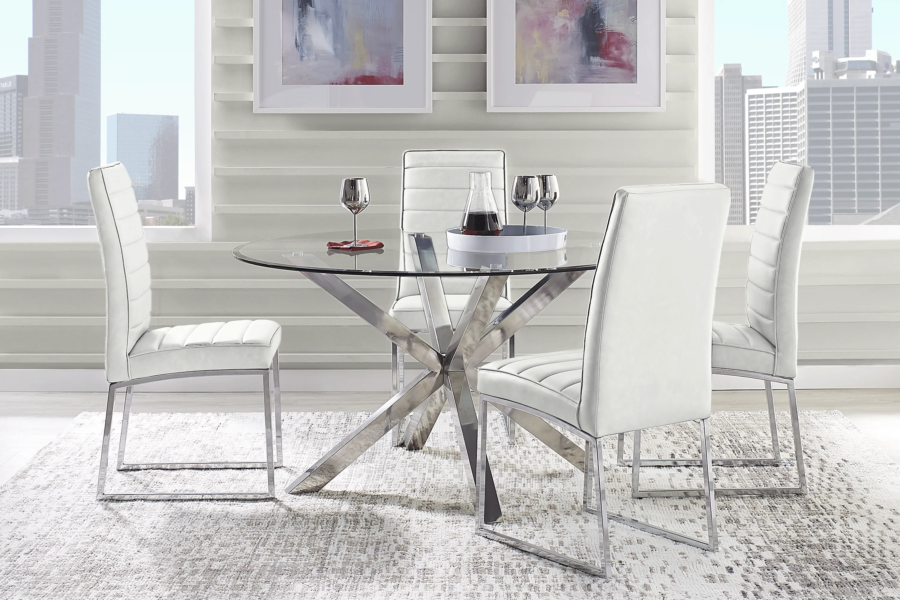 Linton Park Silver Round Dining Table - Thumbnail - Image 2