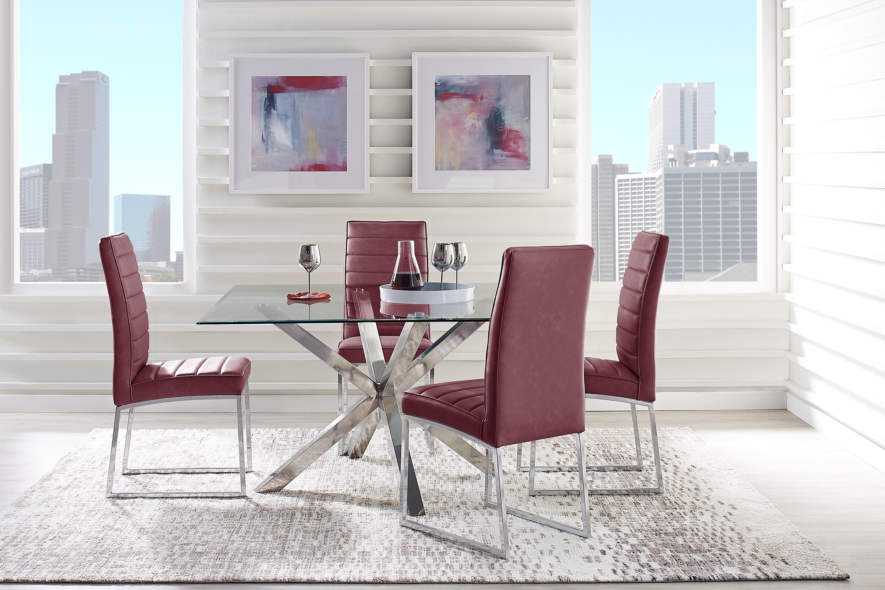 Linton Park Silver Square Dining Table - Thumbnail - Image 2