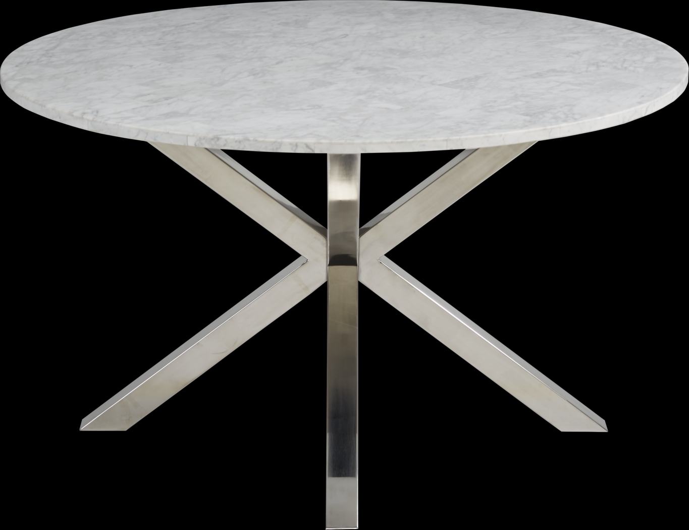 Linton Park Silver Round Marble Dining Table - Thumbnail - Image 1