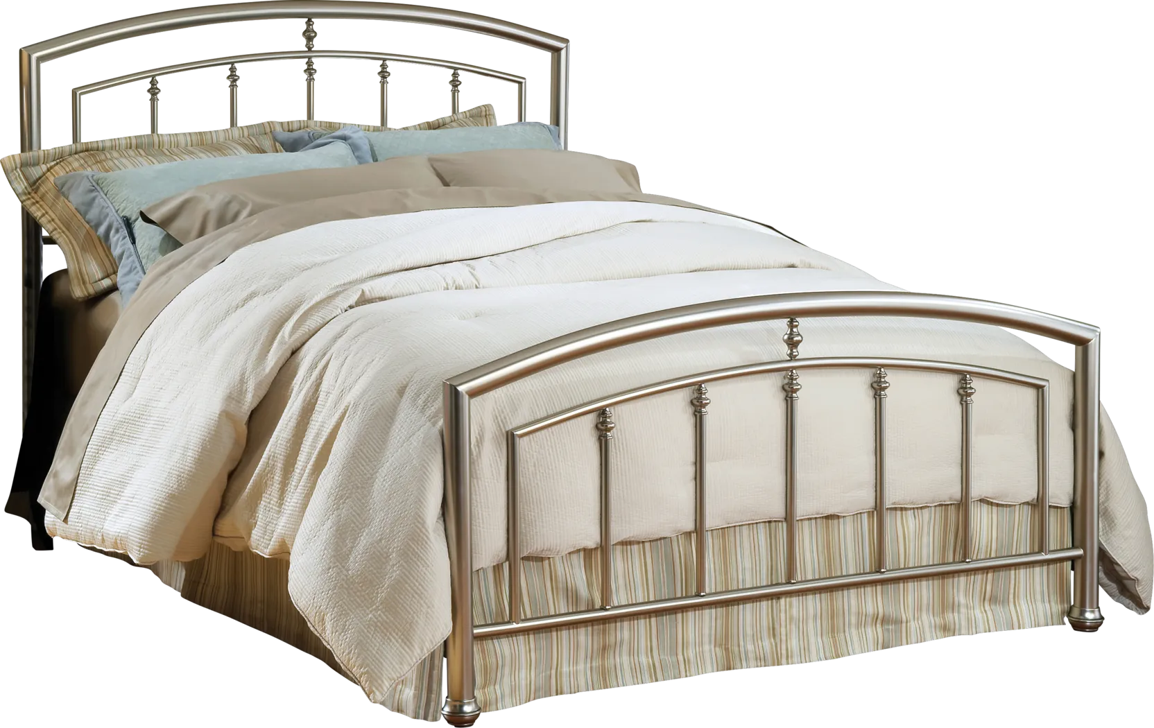 Linvale Platinum Queen Bed - Thumbnail - Image 1