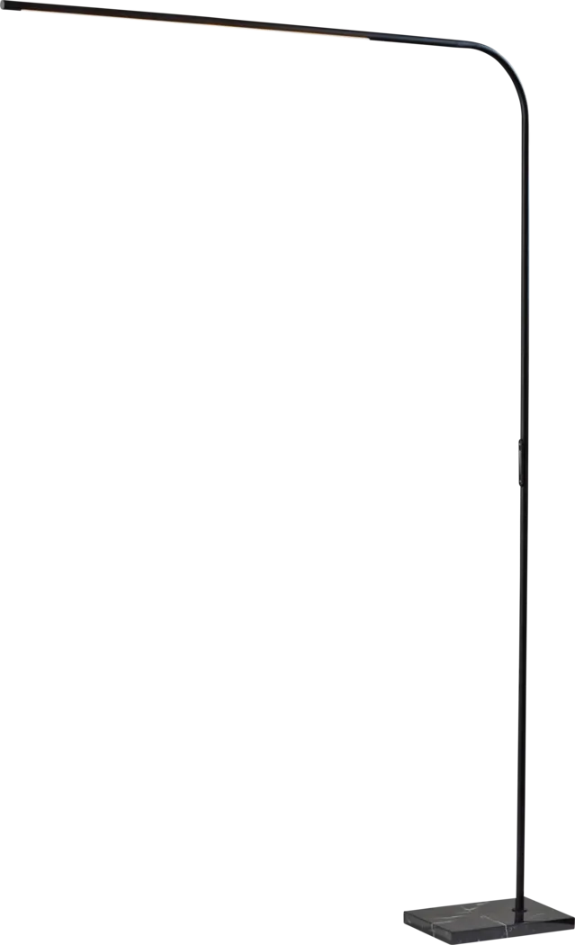 Linzee Club Black Floor Lamp - Thumbnail - Image 1