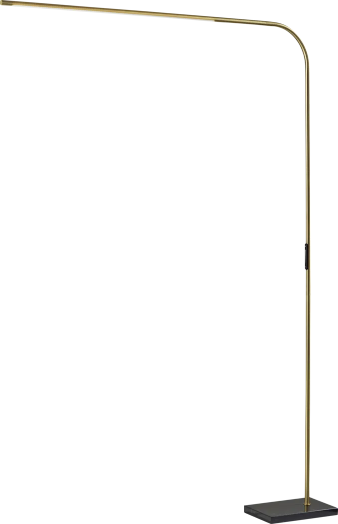 Linzee Club Brass Floor Lamp - Thumbnail - Image 1