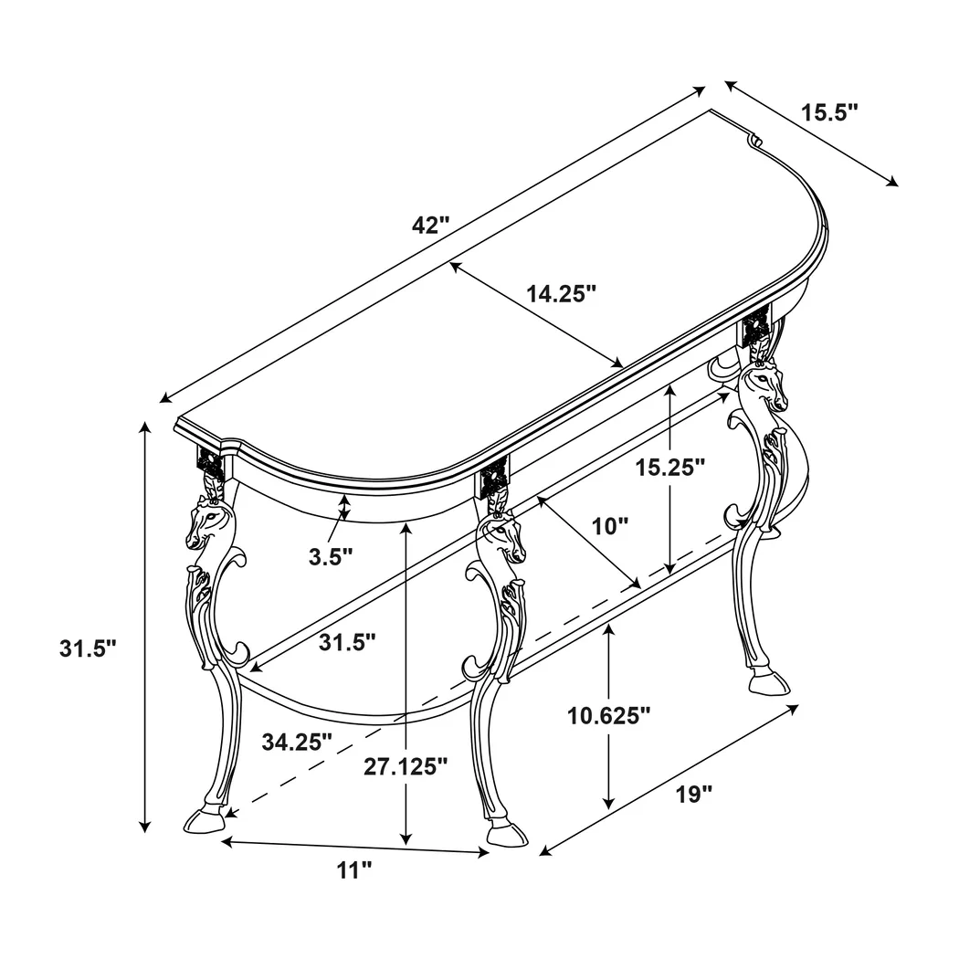 Lionset Brown Console Table - Image 6