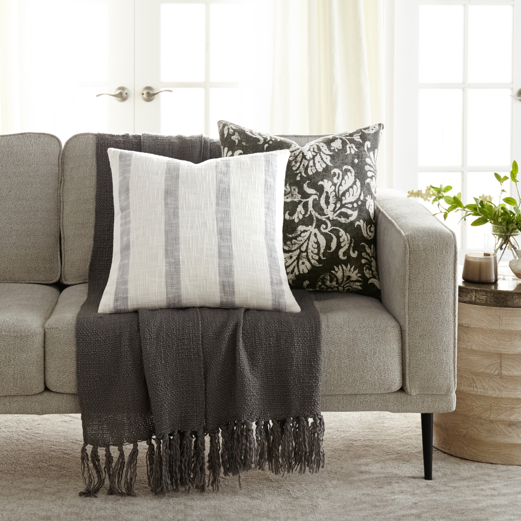 Lionway Charcoal Accent Pillow Set of 2 - Thumbnail - Image 2