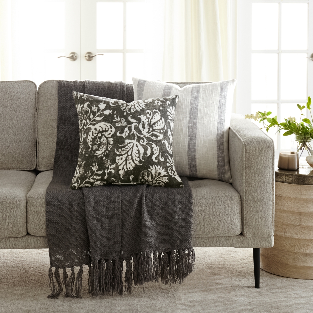 Lionway Charcoal Accent Pillow Set of 2 - Thumbnail - Image 4