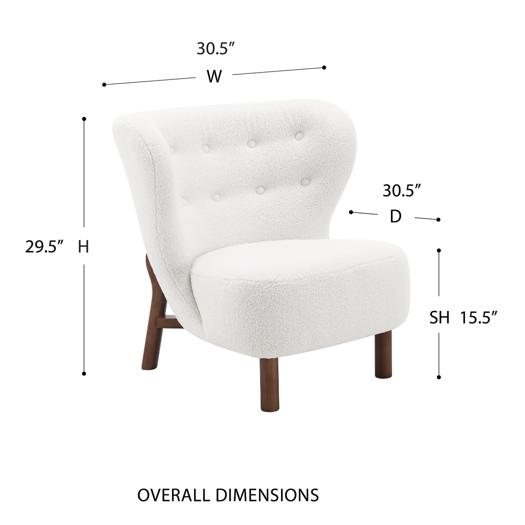 Lionwell White Accent Chair - Thumbnail - Image 9