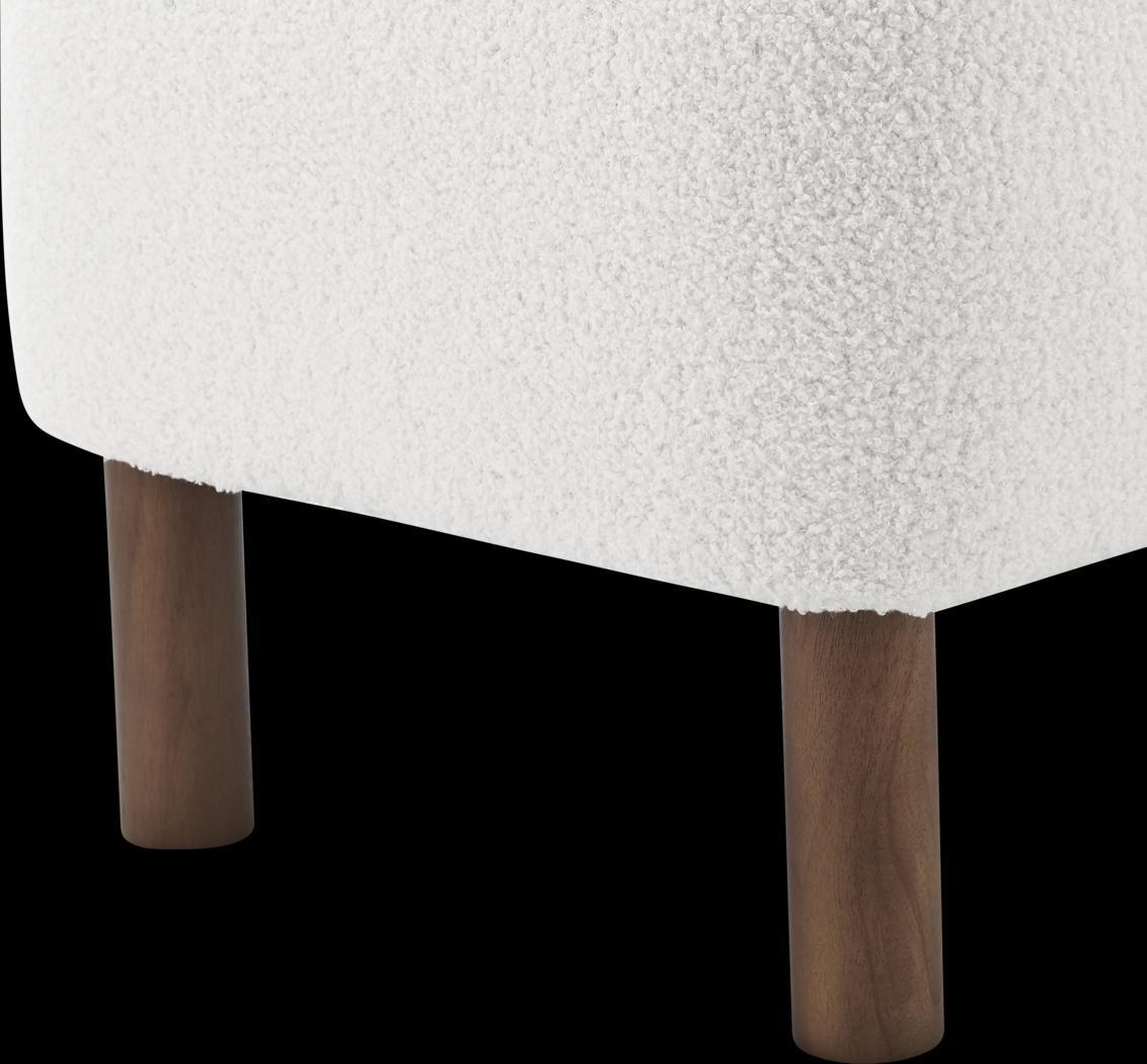 Lionwell White Ottoman - Thumbnail - Image 4