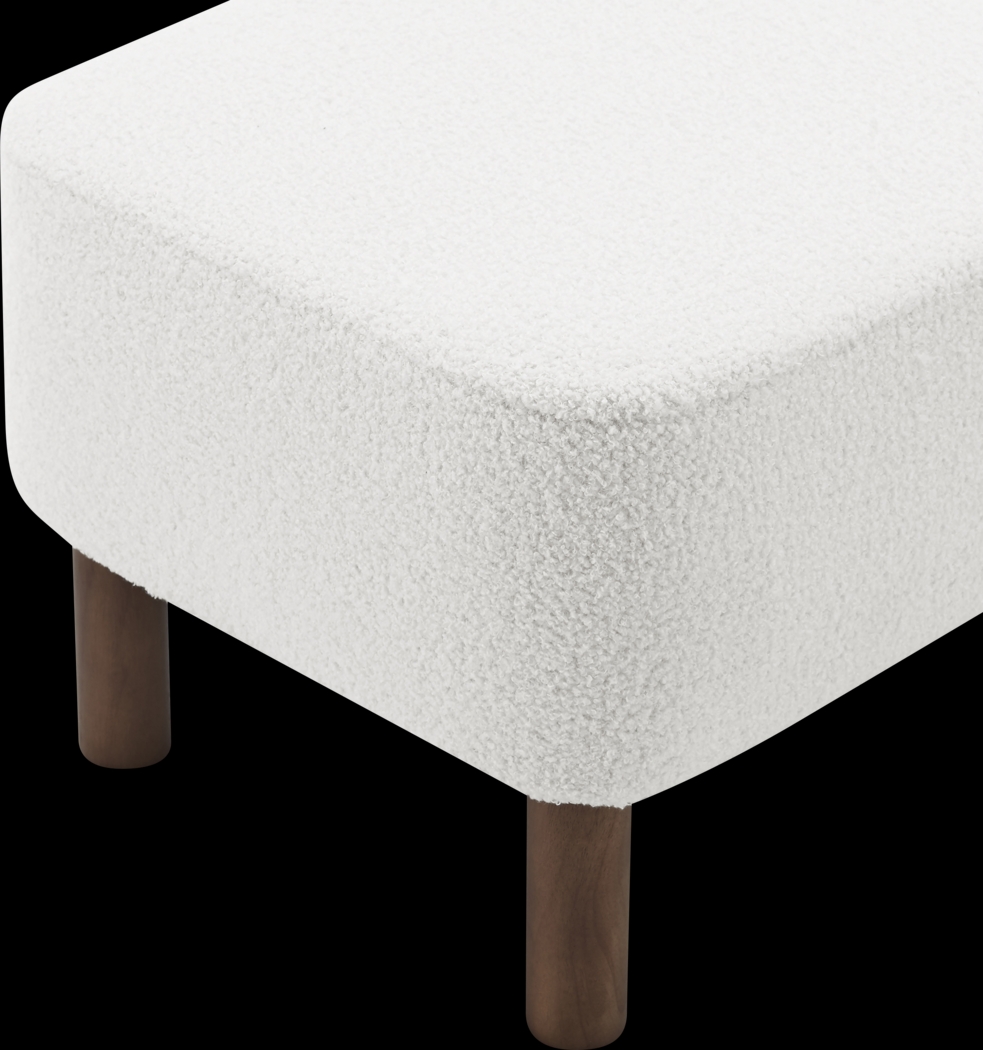 Lionwell White Ottoman - Thumbnail - Image 5