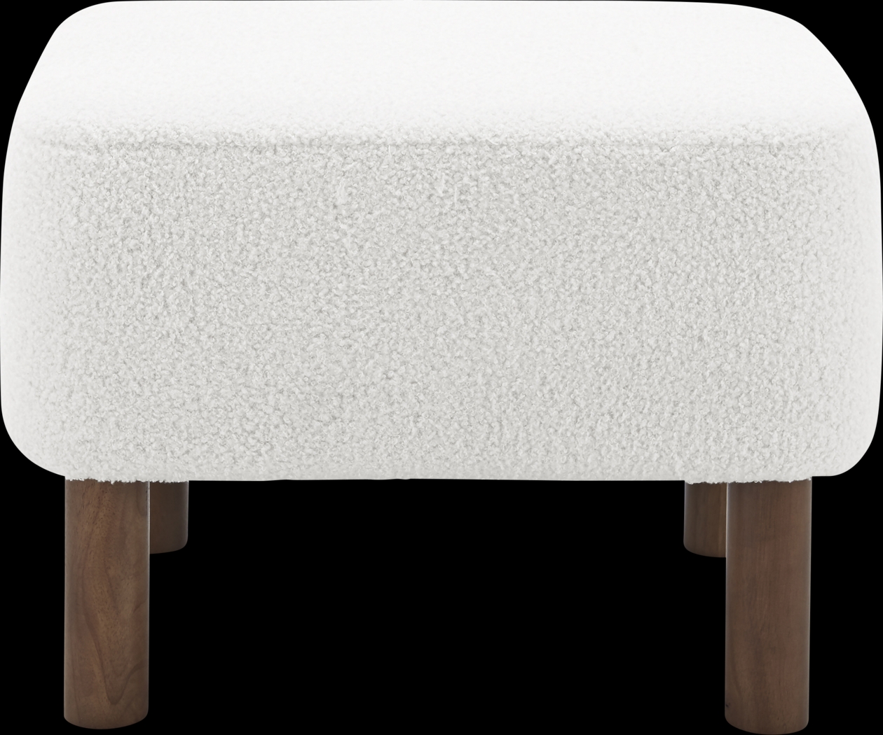Lionwell White Ottoman - Thumbnail - Image 1