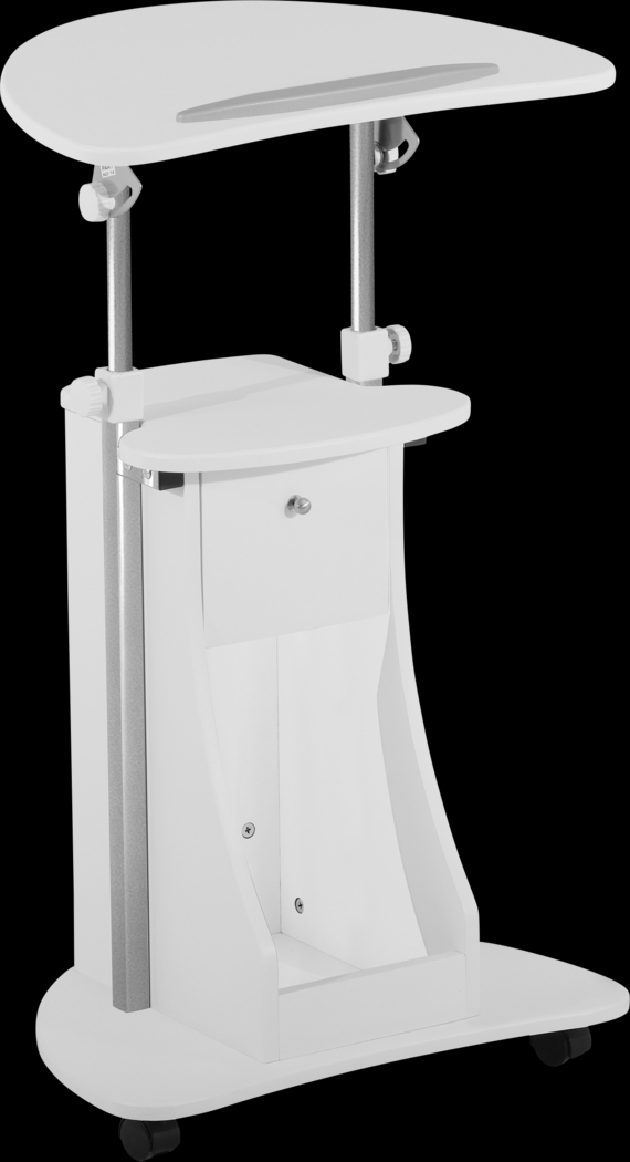 Liotre White Laptop Cart - Thumbnail - Image 1