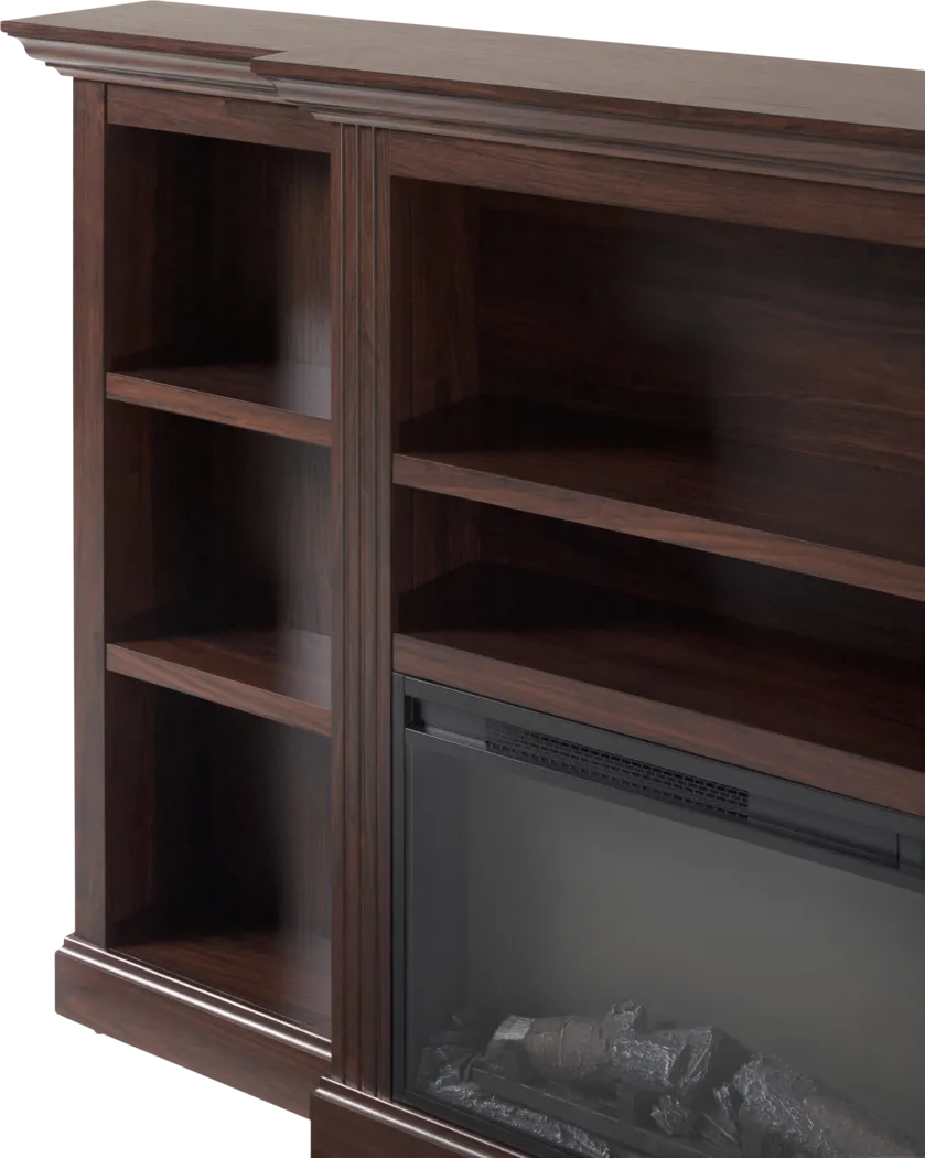 Lisashire Brown 70 in. Console, With Electric Fireplace - Thumbnail - Image 5