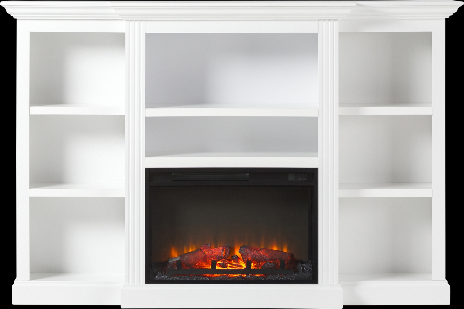 Lisashire White 70 in. Console, With Electric Fireplace - Thumbnail - Image 4