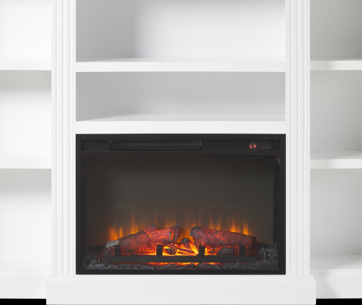 Lisashire White 70 in. Console, With Electric Fireplace - Thumbnail - Image 5