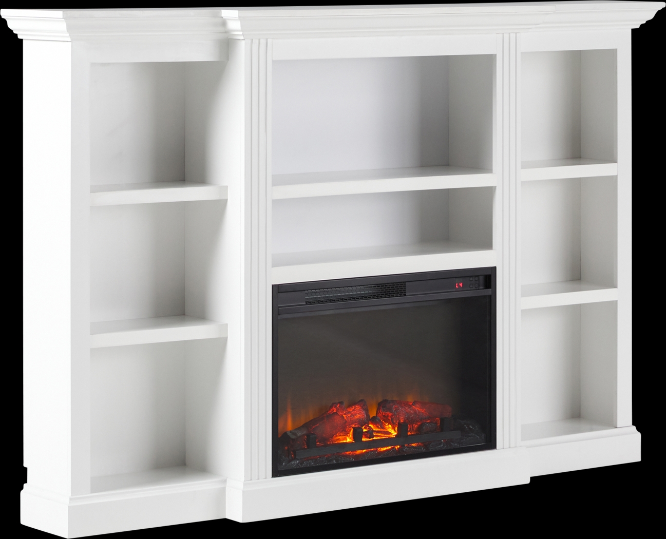Lisashire White 70 in. Console, With Electric Fireplace - Thumbnail - Image 1