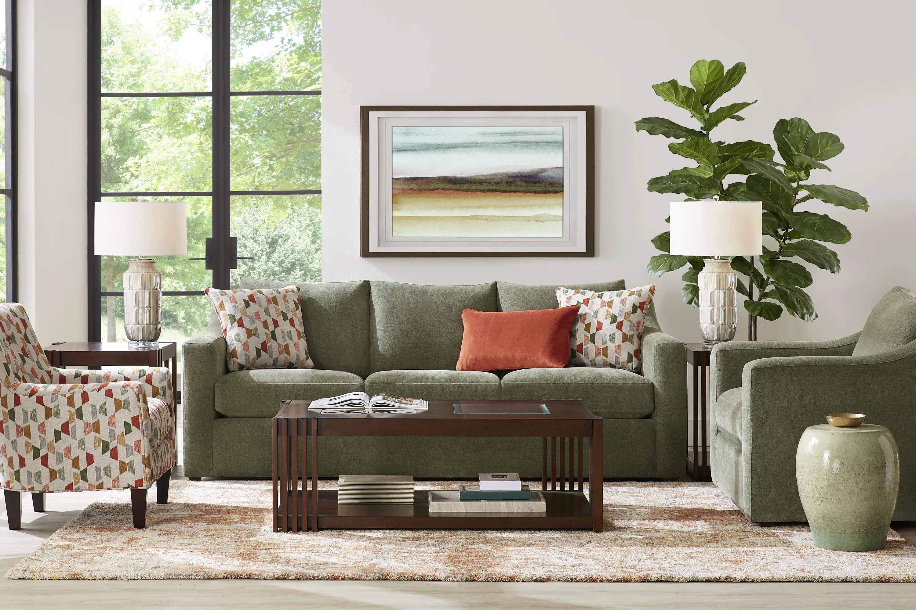 Lisbon Park Moss 5 Pc Living Room - Thumbnail - Image 1