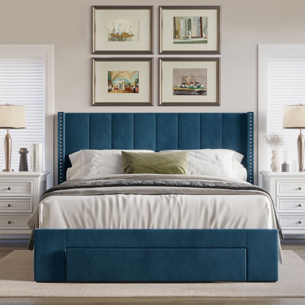 Lischey Blue Twin Bed - Thumbnail - Image 2