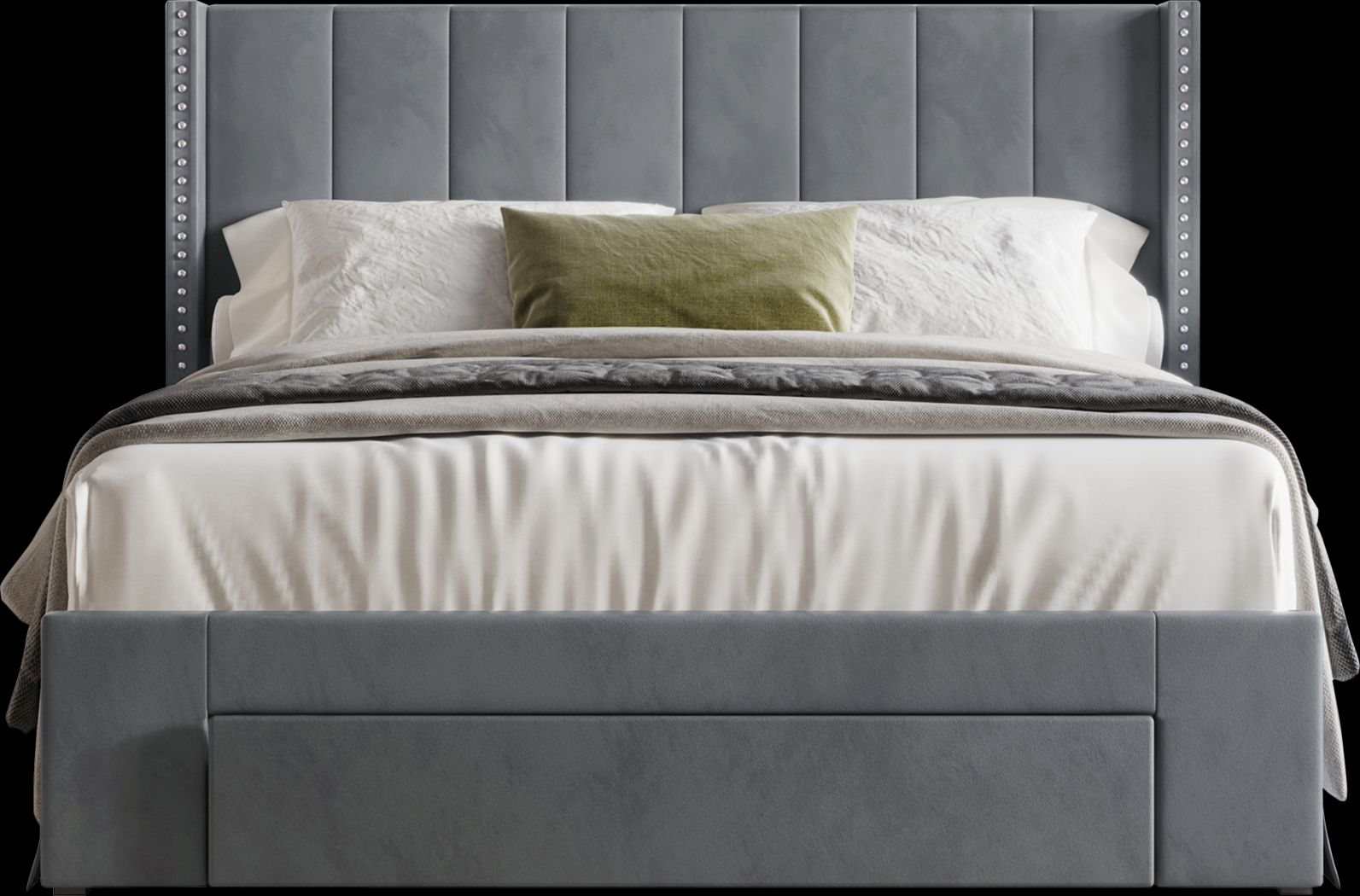 Lischey Dark Gray Full Bed - Thumbnail - Image 3