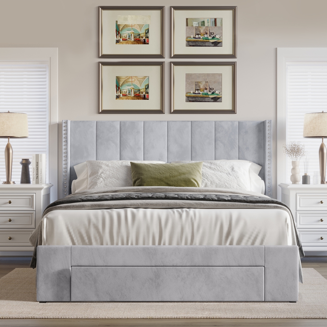 Lischey Light Gray Full Bed - Thumbnail - Image 2