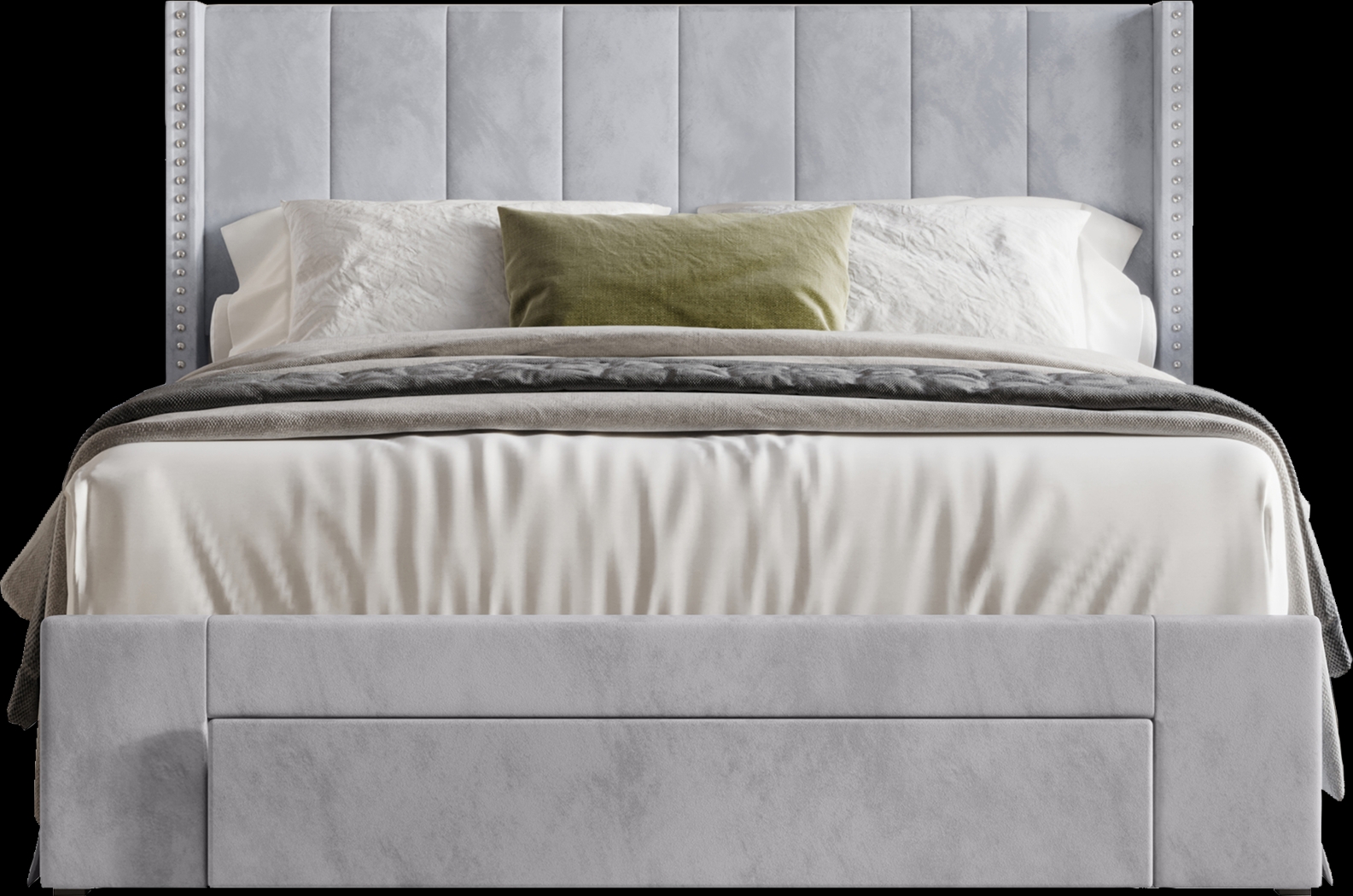 Lischey Light Gray King Bed - Thumbnail - Image 3