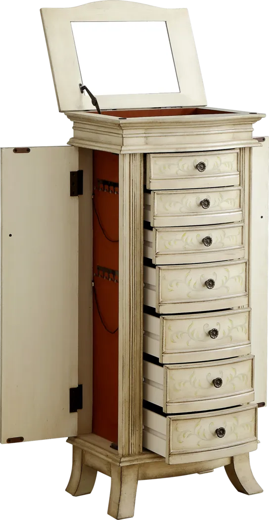 Lisele Ivory Jewelry Armoire - Thumbnail - Image 3
