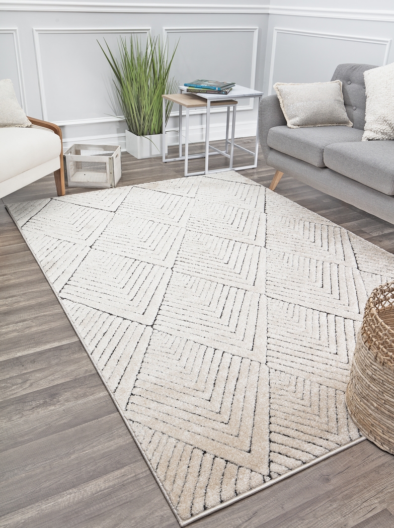 CosmoLiving By Cosmopolitan Lisette Tan 5' x 7'6 Rug - Thumbnail - Image 5