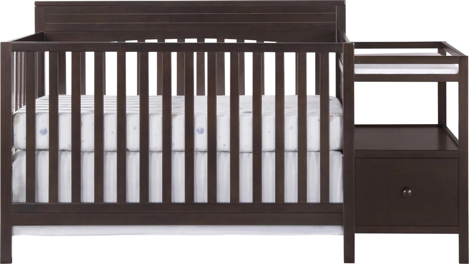 Listmore Espresso Convertible Crib and Changing Table - Thumbnail - Image 2