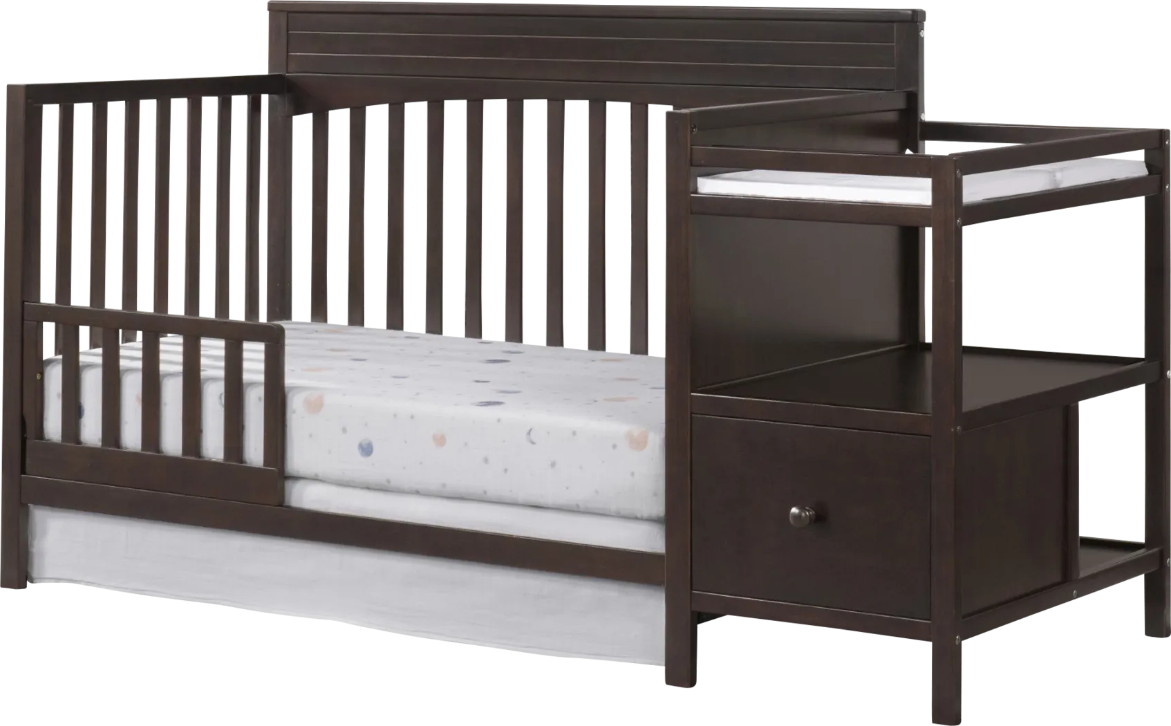 Listmore Espresso Convertible Crib and Changing Table - Thumbnail - Image 3