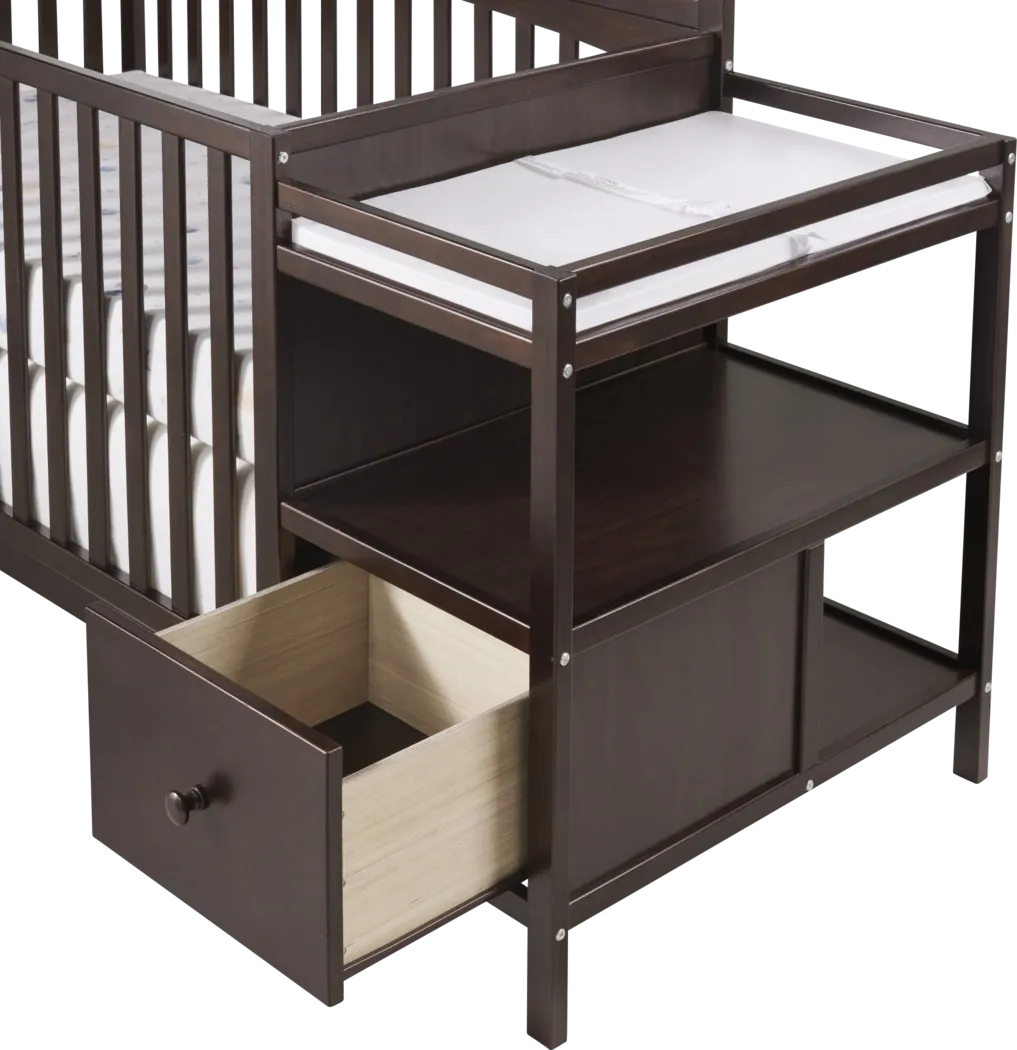 Listmore Espresso Convertible Crib and Changing Table - Thumbnail - Image 5