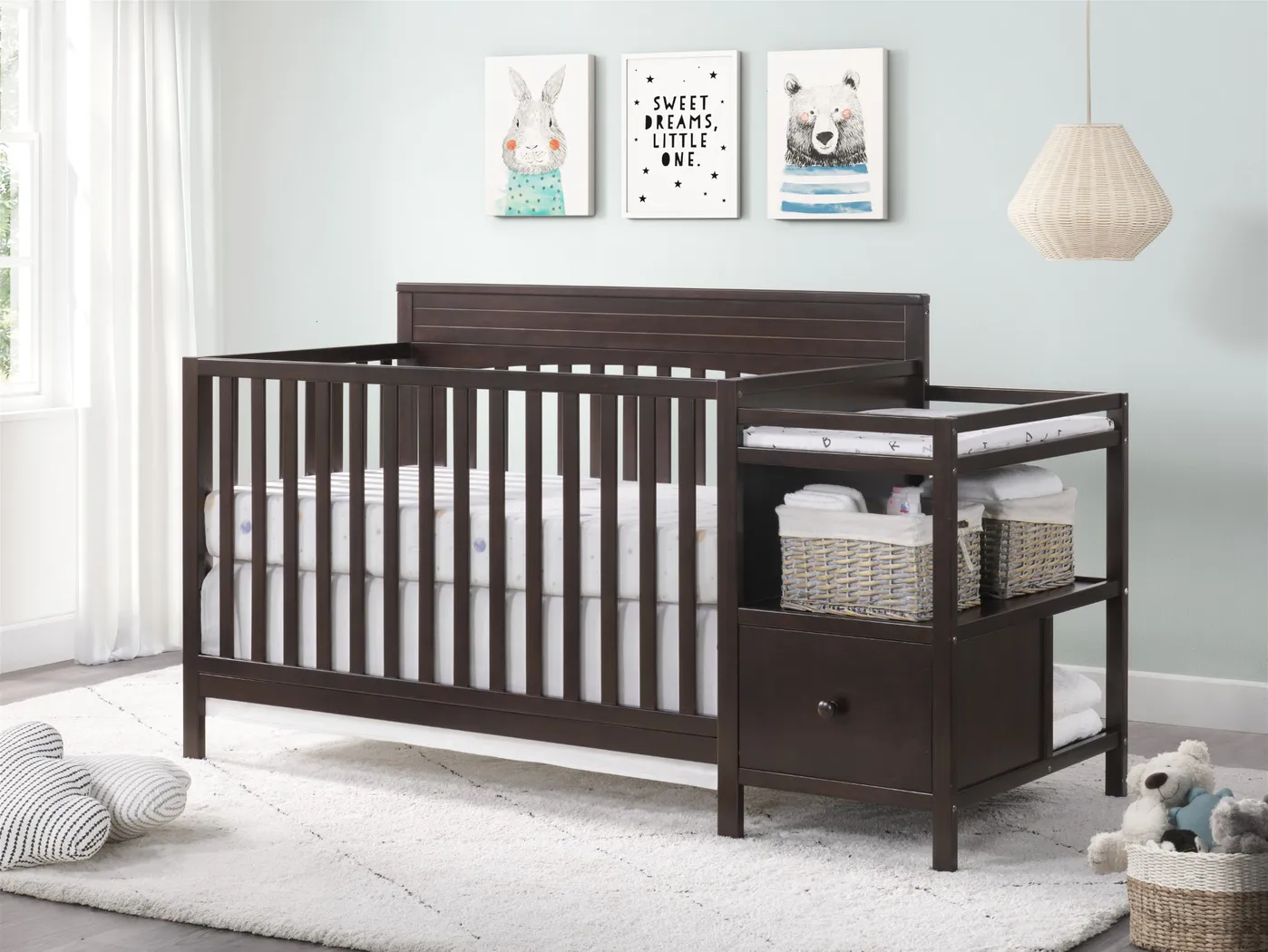 Listmore Espresso Convertible Crib and Changing Table - Thumbnail - Image 6