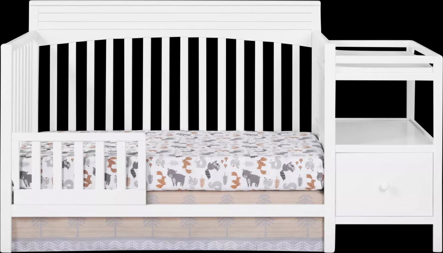 Listmore White Convertible Crib and Changing Table - Thumbnail - Image 3