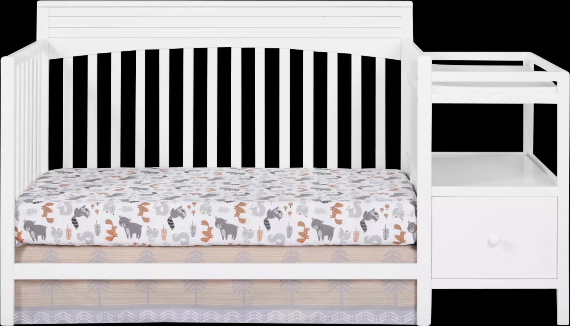 Listmore White Convertible Crib and Changing Table - Thumbnail - Image 4