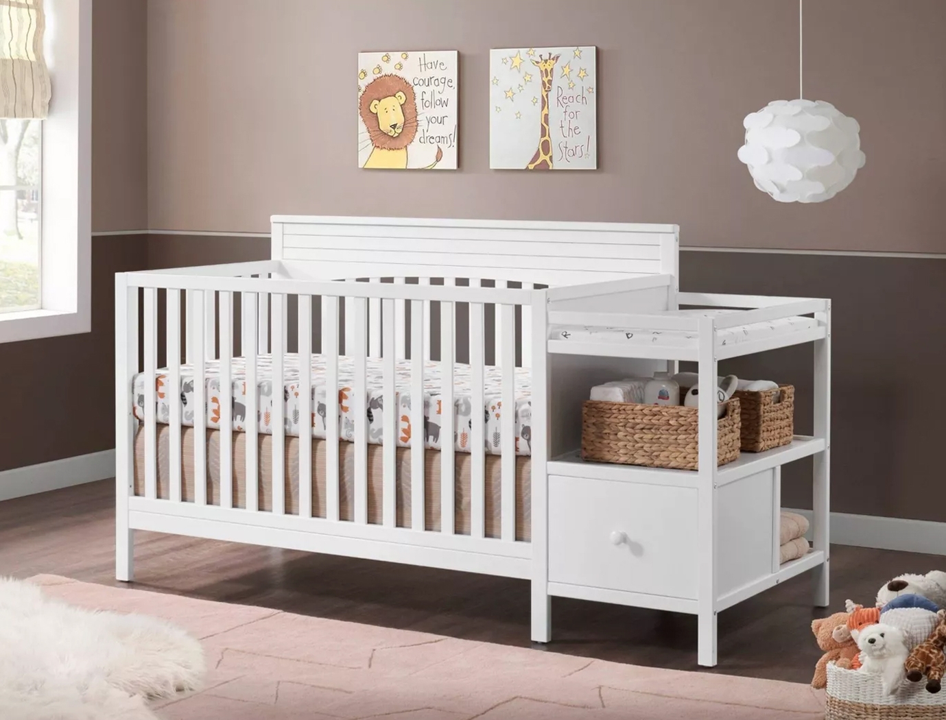 Listmore White Convertible Crib and Changing Table - Thumbnail - Image 7