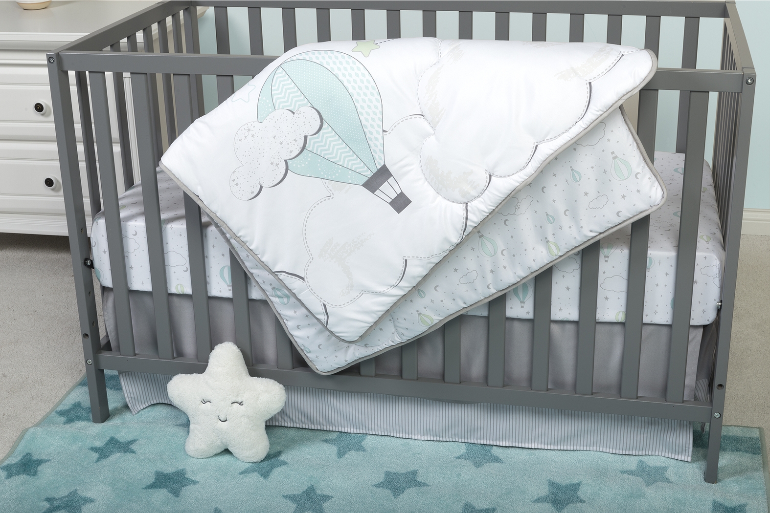 Little Drifter White 4 Pc Baby Bedding Set - Thumbnail - Image 11