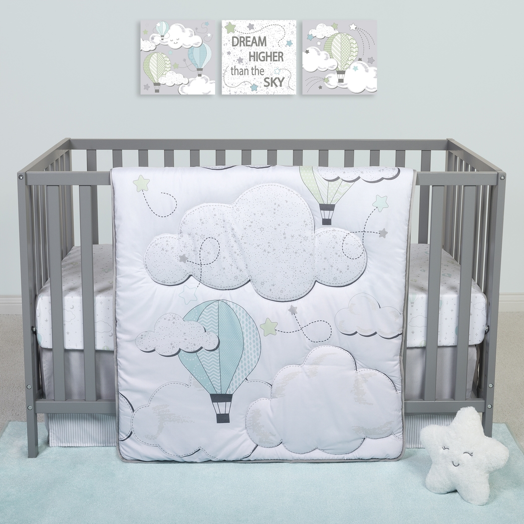 Little Drifter White 4 Pc Baby Bedding Set - Thumbnail - Image 1