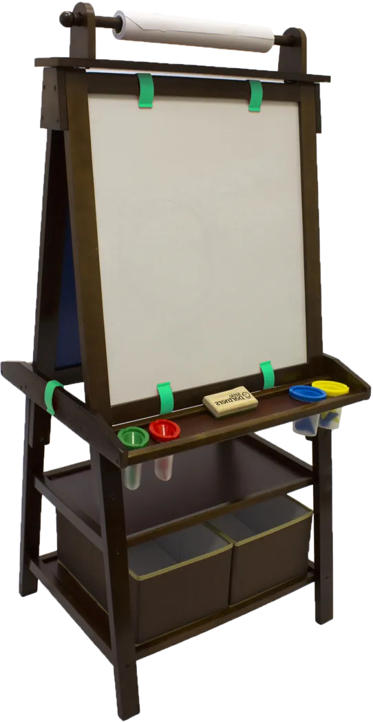 Little Partners Espresso Deluxe Learn and Play Art Center Easel - Thumbnail - Image 1