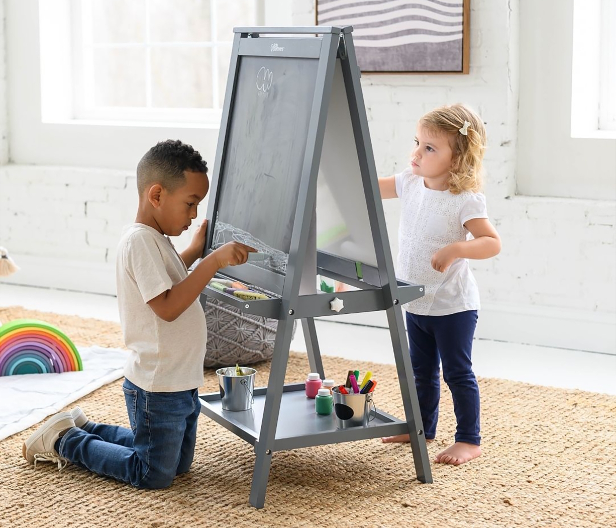 Little Partners Gray Artist EZ Easel - Thumbnail - Image 2
