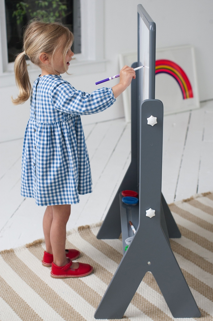 Little Partners Gray Contempo Two-Sided Art Easel - Thumbnail - Image 4